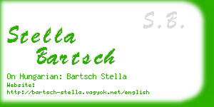 stella bartsch business card